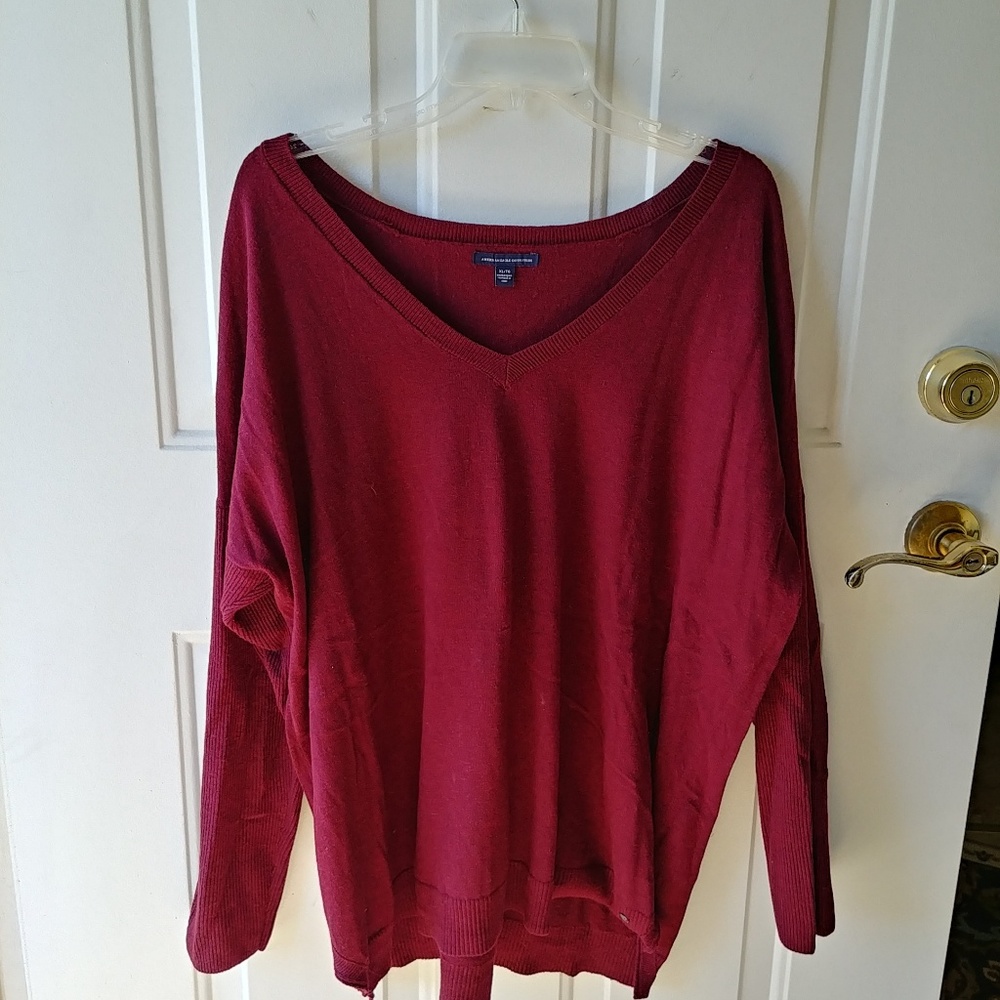 Drop shoulder sweater